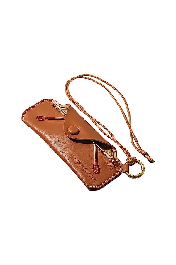 Maodom Étui à lunettes mince | Étui souple pour lunettes avec dragonne | Sacs à lunettes minces portables, lunettes souple, p