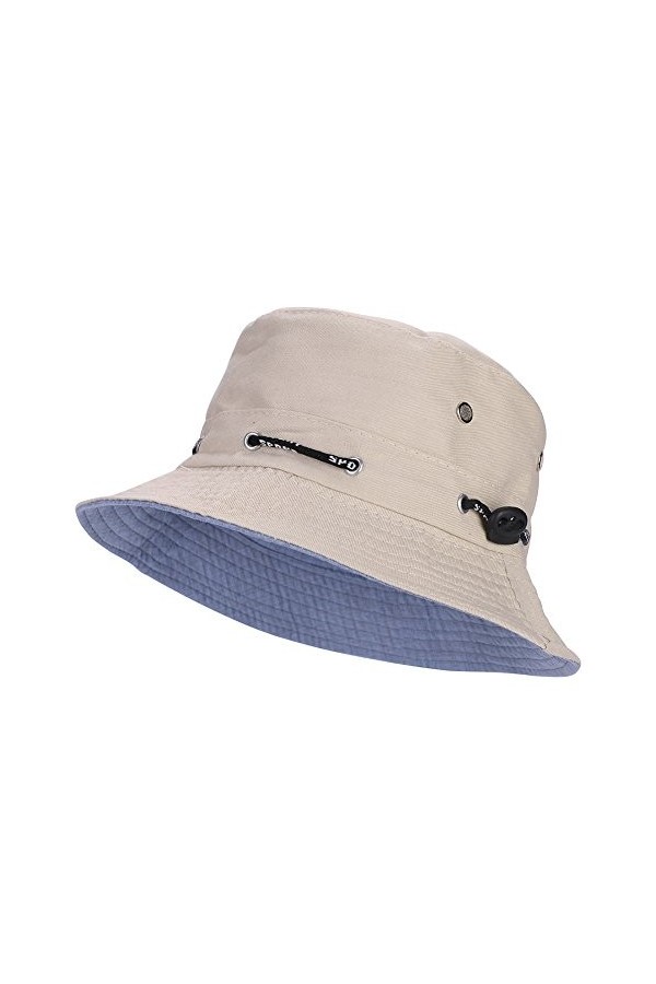 Chapeau de Soleil Plage Homme Femme Bob Chapeau de Seau Bassin Printemps Automne Hiver Pliable Casquette à Visière Protection