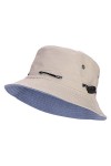 Chapeau de Soleil Plage Homme Femme Bob Chapeau de Seau Bassin Printemps Automne Hiver Pliable Casquette à Visière Protection