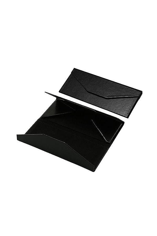 PEKMAR Étui à soleil pliable - Étui à lunettes pliable,Étui à lunettes en PU, étui à lunettes en cuir vache imitation triangl