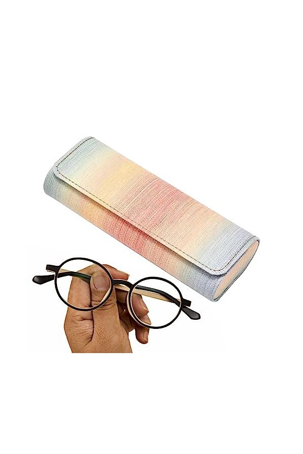 Étui À Lunettes Pour Femmes | Étui À Rangement Étui À Lunettes Dégradé | Organisateur Lunettes Portable, Étui À Soleil En PU,