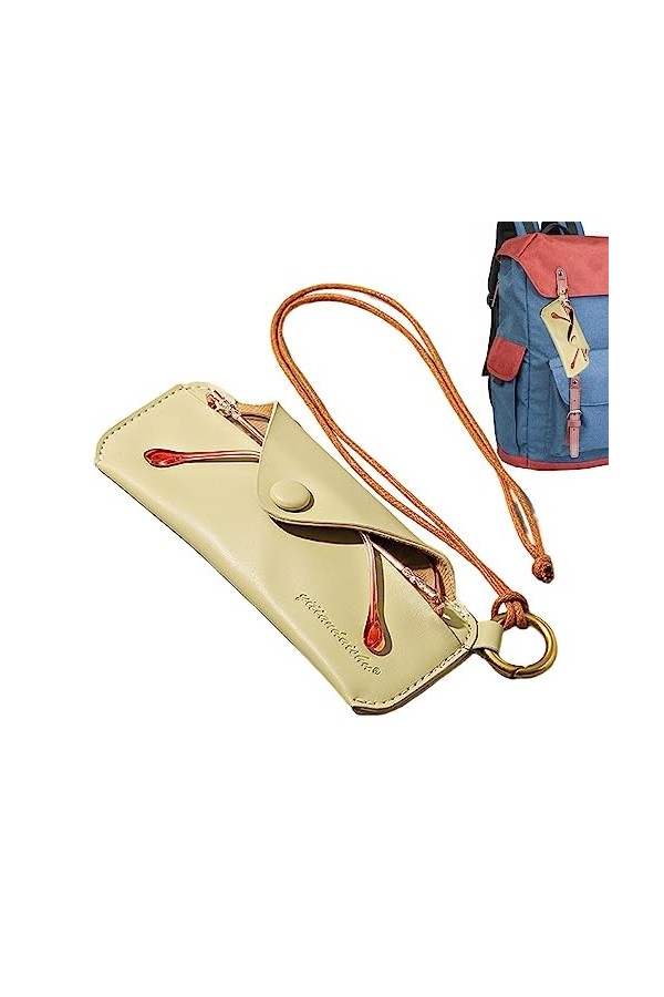 boiler Pochette à lunettes - Étui souple pour lunettes avec dragonne,Sacs à lunettes minces portables, lunettes souple, poche
