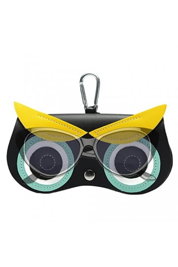 itrimaka étui à Lunettes Souple | Étui à Lunettes en Cuir avec Double Boucle de sécurité et Crochet,Sac à Lunettes Souple étu