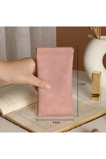 Cikiki Étui à lunettes en cuir PU souple - Portable - Rangement simple - Étanche - A8J3