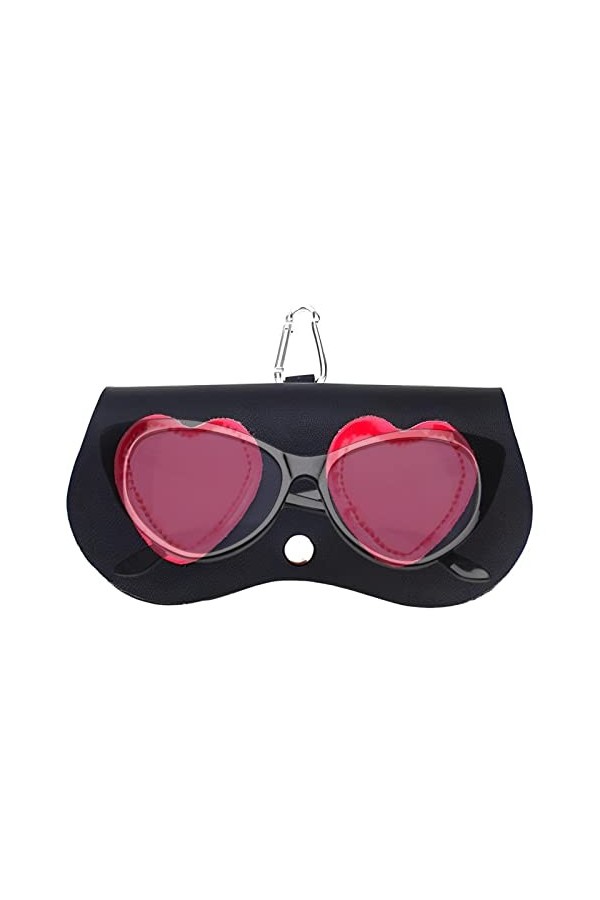 IBUGER Pochette à Lunettes, Étui à Lunettes en Cuir PU Sac à Lunettes pour Animaux à la Mo, Sac à Lunettes Souple étui à Lune
