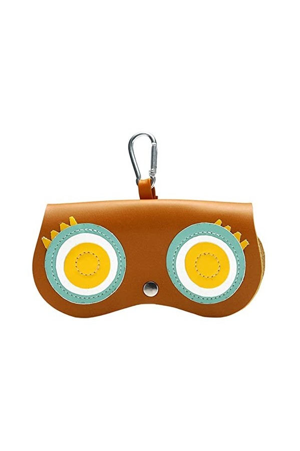 IBUGER Pochette à Lunettes, Étui à Lunettes en Cuir PU Sac à Lunettes pour Animaux à la Mo, Sac à Lunettes Souple étui à Lune