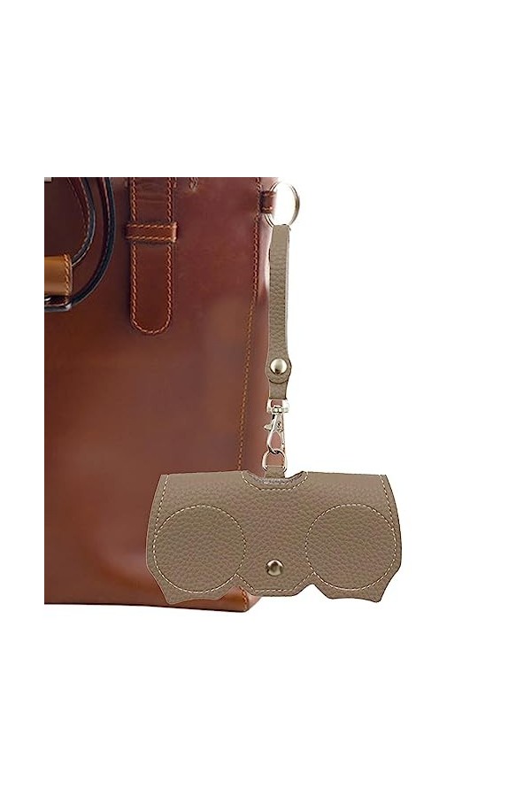 Zceplem Étui à lunettes souple,Sac à soleil en cuir souple | Sac en cuir souple pour lunettes et soleil, étui voyage portable