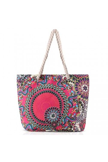 Comius Sharp Sac a Main Bandoulière en Toile pour Femmes, Fermeture à Glissière Sac Motif Aquarelle, Sac Fourre-Tout en été p