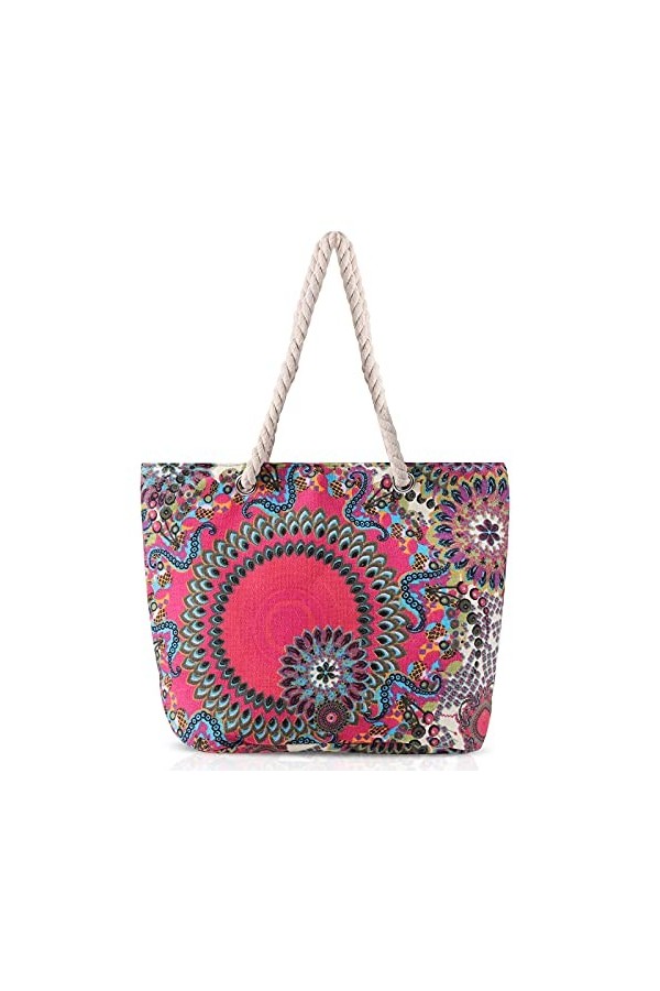 Comius Sharp Sac a Main Bandoulière en Toile pour Femmes, Fermeture à Glissière Sac Motif Aquarelle, Sac Fourre-Tout en été p