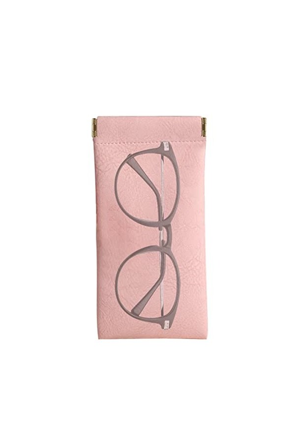 Plesuxfy Sac de rangement pour lunettes, Sac organisateur de lunettes de soleil, Lunettes en cuir PVC sac de transport doublu