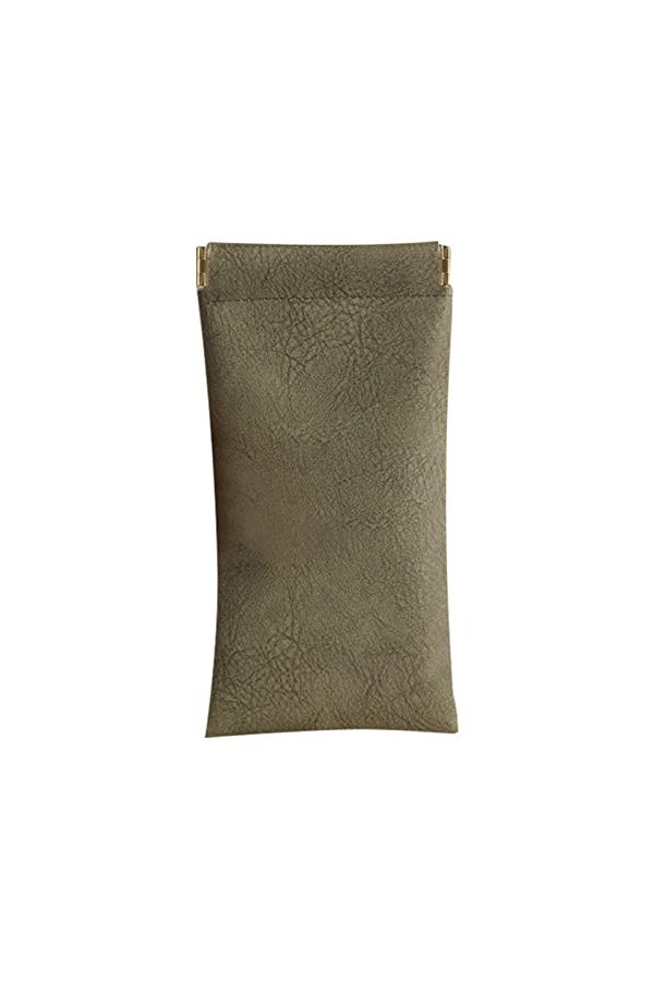 Plesuxfy Sac de rangement pour lunettes, Sac organisateur de lunettes de soleil, Lunettes en cuir PVC sac de transport doublu