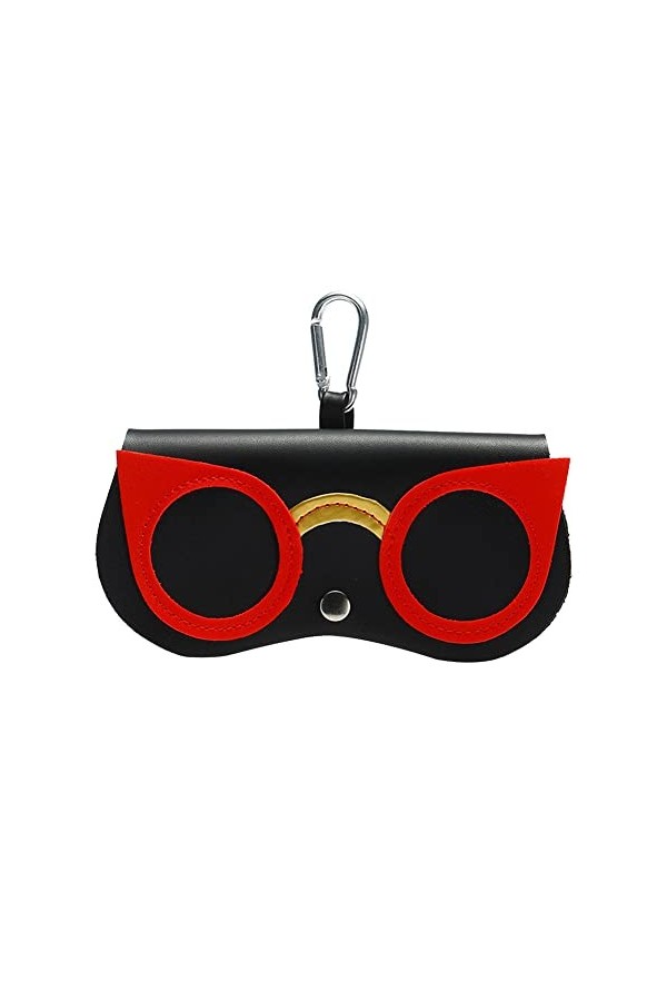 Pochette de protection pour lunettes de soleil en forme danimal de dessin animé - Portable à suspendre - Chouette mignonne c