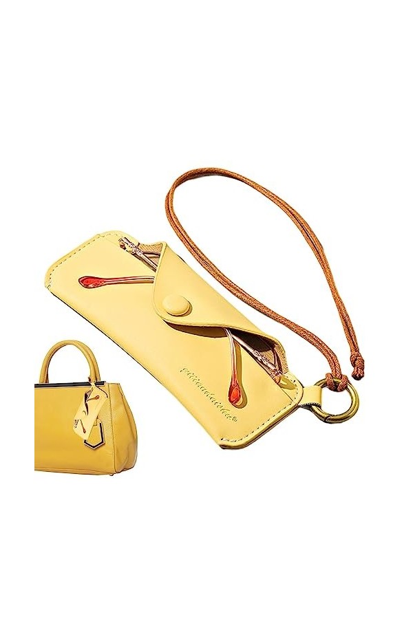 Sac à soleil,Étui souple pour lunettes avec dragonne - Sacs à lunettes minces portables, manchon lunettes souple, pochette so