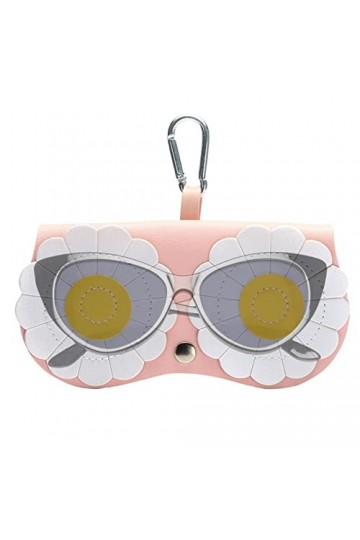 Sloane Pochette pour Soleil, Étui à Lunettes en Cuir avec Double Boucle sécurité et Crochet, Étui à Lunettes Souple, Sac Orga