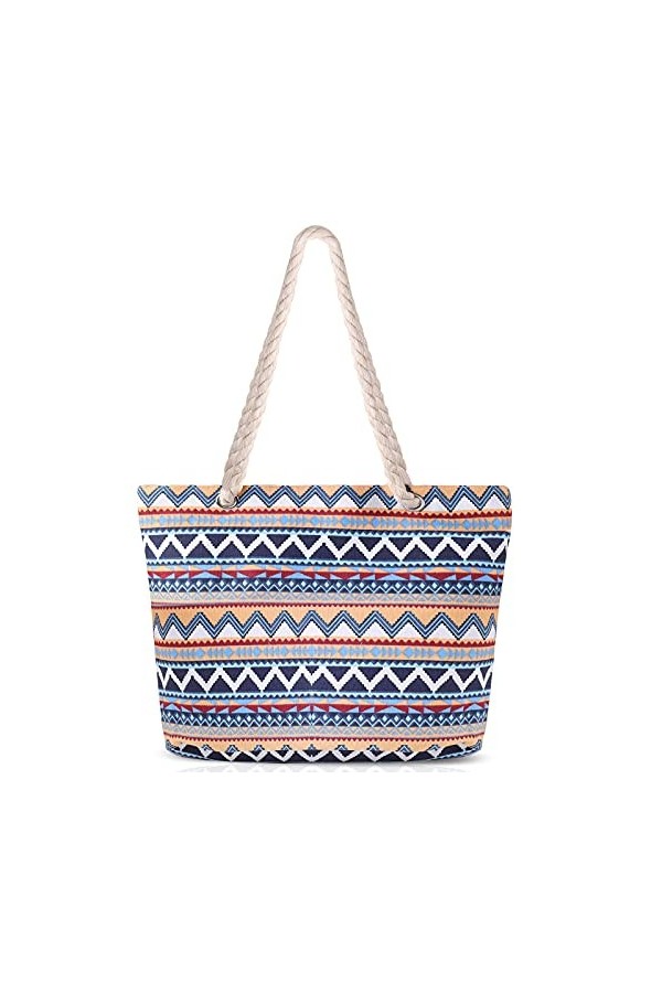 Comius Sharp Sac a Main Bandoulière en Toile pour Femmes, Fermeture à Glissière Sac Motif Aquarelle, Sac Fourre-Tout en été p