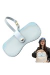 Zceplem Étui à lunettes fin - Étui à soleil tendance - Pochettes souples - Portable et mince - En cuir synthétique - Organise