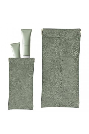 Sac À Lunettes De Soleil En Cuir Souple, Étui À Lunettes À Fermeture Éclair En Cuir PU, Étui De Protection À Lunettes Portabl