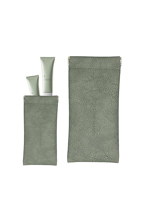 Sac À Lunettes De Soleil En Cuir Souple, Étui À Lunettes À Fermeture Éclair En Cuir PU, Étui De Protection À Lunettes Portabl