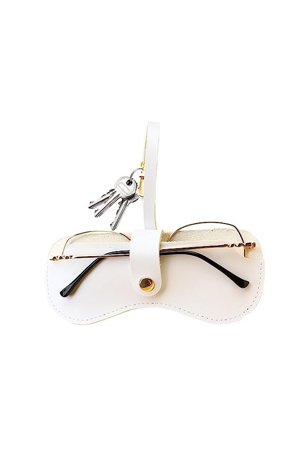 ZONEWD Étui à lunettes mince - Sac à lunettes tendance | Pochette pour soleil portable, porte-lunettes en cuir PU, sac à lune