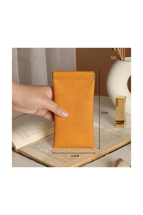 Sac à lunettes en cuir PU souple Boîte à lunettes de soleil Portable Simple Lunettes de Protection Stockage V5V4 Sac Couvertu