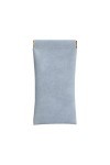 A8J3 Sac à lunettes en cuir PU souple pour lunettes de soleil Portable Rangement simple Étanche Pochette de lunettes, bleu, 1
