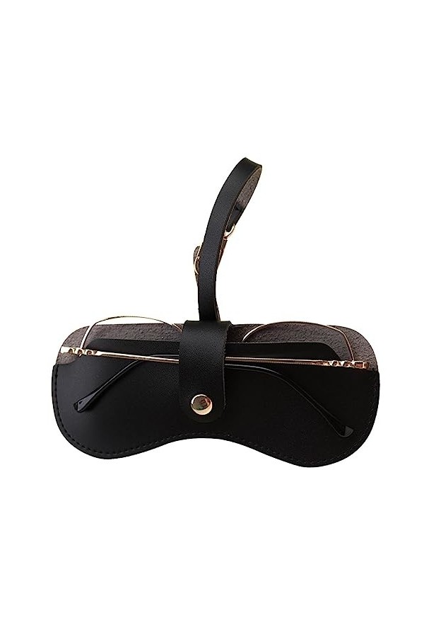 Cyhamse Étui à lunettes mince | Étui à soleil mo| Étui à lunettes en cuir PU étui à soleil pochette soleil mince Portable ave