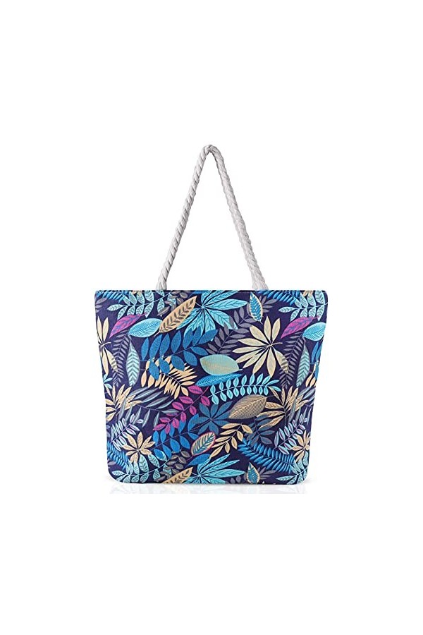 Comius Sharp Sac a Main Bandoulière en Toile pour Femmes, Fermeture à Glissière Sac Motif Aquarelle, Sac Fourre-Tout en été p