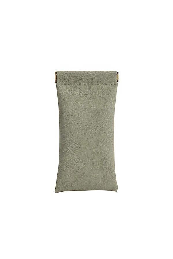 DHliIQQ Étui de rangement portable à compression pour lunettes Cortex T6V0 automatique Texture, Vert, 9*18cm