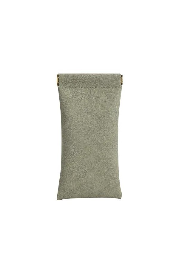 DHliIQQ Étui de rangement portable à compression pour lunettes Cortex T6V0 automatique Texture, Vert, 9*18cm