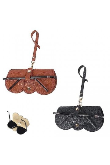 Etui lunettes, lot de 2 étuis à lunettes de soleil tendance, étui portable pour lunettes de lecture, étui lunettes étui à lun