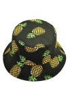 HugeStore Chapeau bob à motif fruits pour homme et femme - Motif ananas - Blanc
