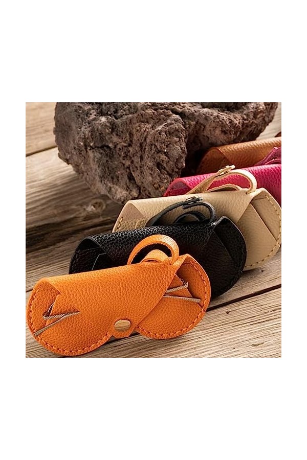 Homemari Sac à lunettes de soleil en cuir souple, pochette pour lunettes de soleil, étui à lunettes souple pour femme, pochet