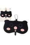 PW TOOLS Pochette à Lunettes de Dessin animé, étui à Lunettes en Cuir PU, Sac à Lunettes Portable à Suspendre pour Lunettes d