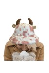 Ohicki Chapeau bob Vache | Vache en Peluche avec Jolies Oreilles en Corne,Bonnet pêcheur en Peluche Moelleux dhiver Chaud en