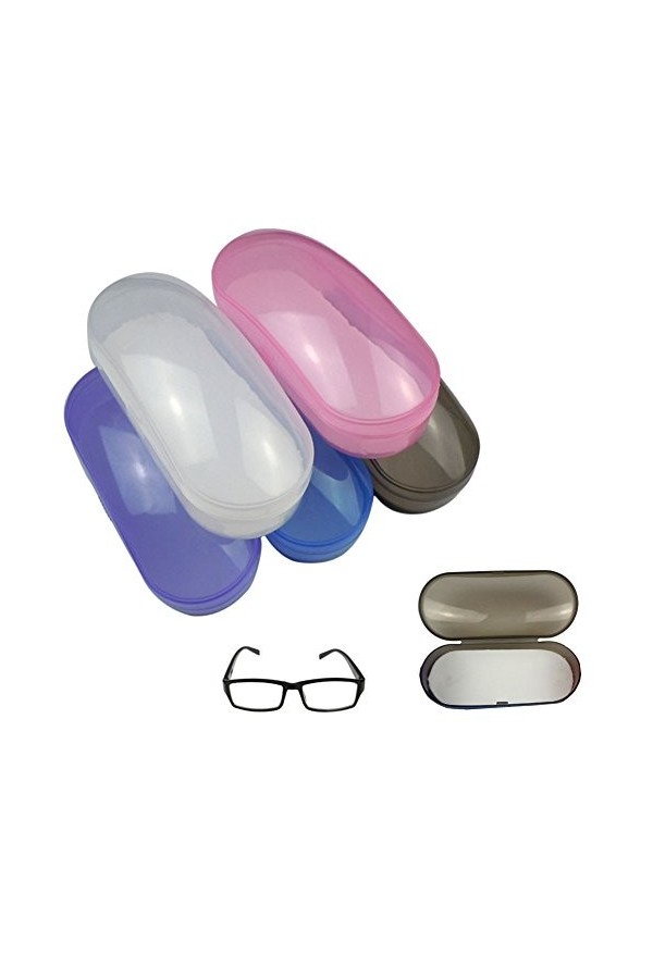 hetuioiyster Portable Clair Coque Transparente Lunettes de Soleil Lunettes de Soleil étui Rigide Protecteur en Plastique lent
