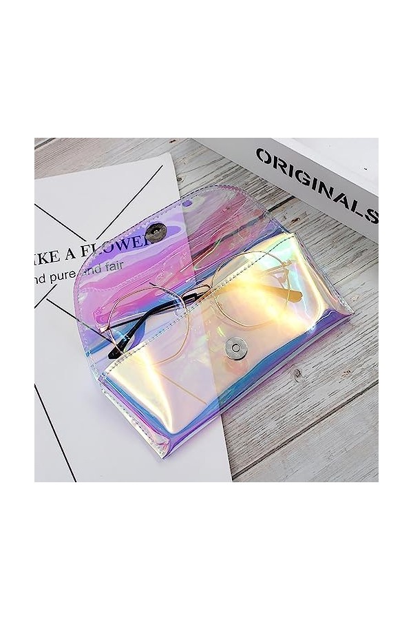 optimism Étuis à lunettes - Étui à soleil mignon universel - Étuis à lunettes colorés en Pvc pour femmes et étui à lunettes d