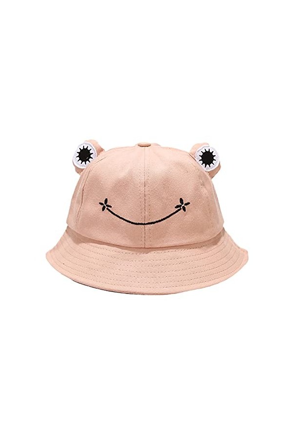Mignon Grenouille Bob pour Adulte Enfant,Chapeau de Soleil en Coton Chapeau de Pêcheur Pliable Grenouille Dété Chapeaux de S