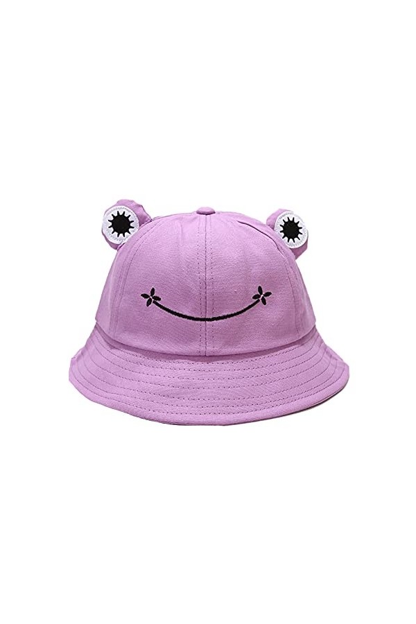 Mignon Grenouille Bob pour Adulte Enfant,Chapeau de Soleil en Coton Chapeau de Pêcheur Pliable Grenouille Dété Chapeaux de S
