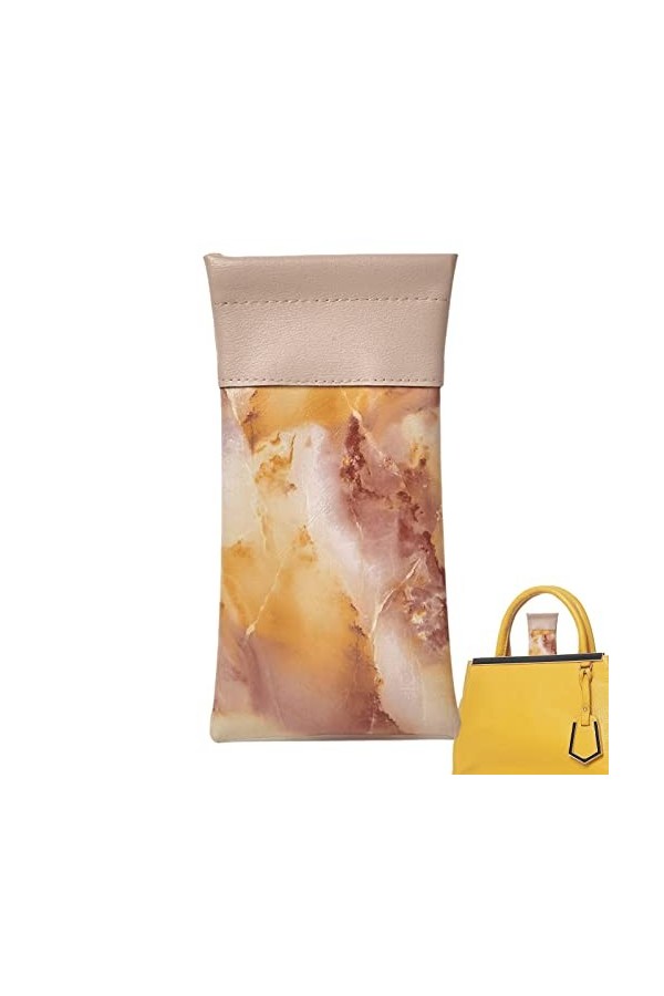 hanwen Étui pour soleil - Marburation des étuis en verre imperméable pour lunettes | Étui portable en cuir PU souple pour sol