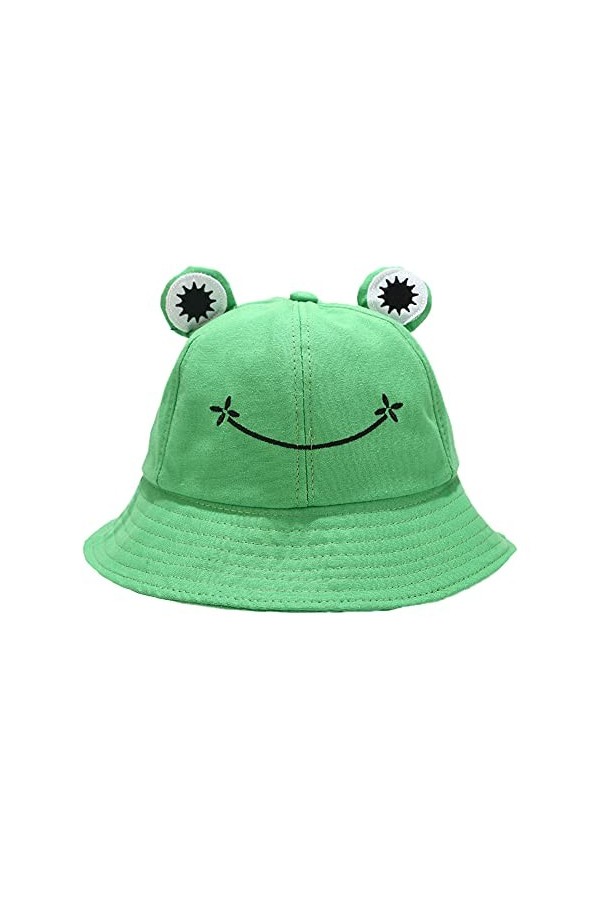 Mignon Grenouille Bob pour Adulte Enfant,Chapeau de Soleil en Coton Chapeau de Pêcheur Pliable Grenouille Dété Chapeaux de S