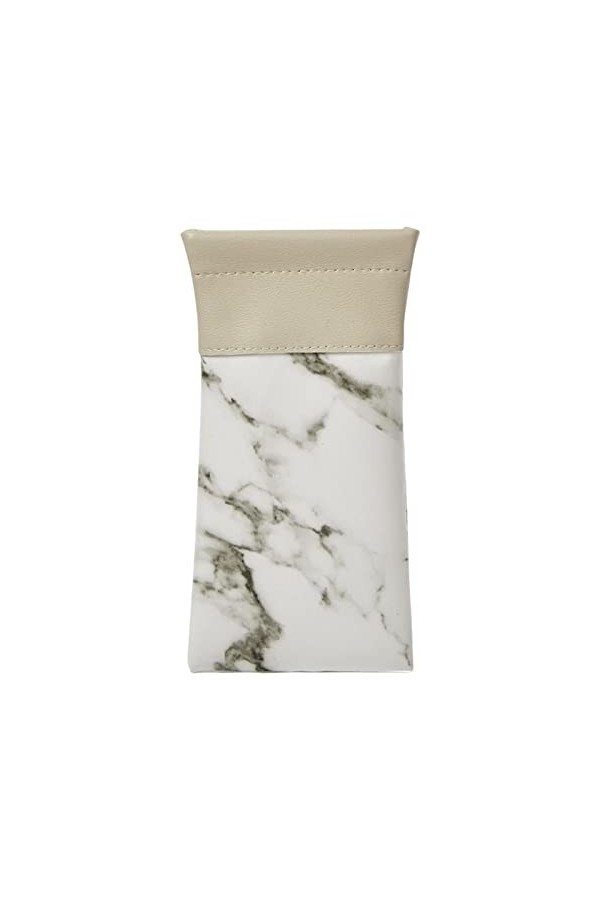 JINGAN Sac à soleil,étuis en verre imperméables marbrés pour lunettes | sac banane en cuir PU, étui souple pour soleil pour h