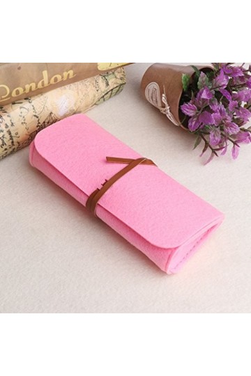 kemelo Feutre Lunettes De Soleil Sacs Étuis Portable Lunettes Souples Paquet Accessoires Fermeture De Ceinture, Boîte De Lune