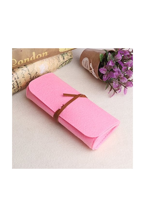 kemelo Feutre Lunettes De Soleil Sacs Étuis Portable Lunettes Souples Paquet Accessoires Fermeture De Ceinture, Boîte De Lune