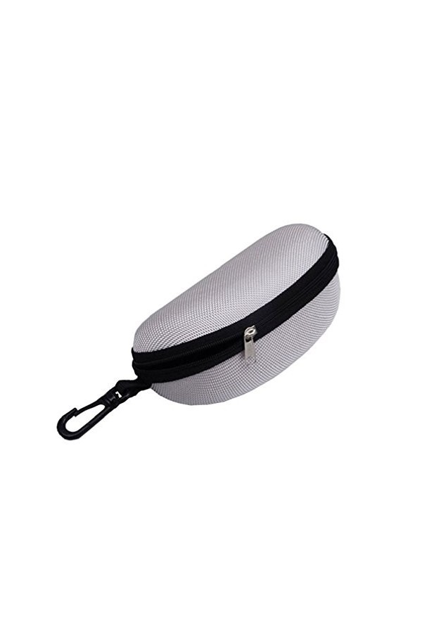 ALCYONEUS Étui de protection rigide pour lunettes de soleil avec fermeture éclair, Argenté., taille unique