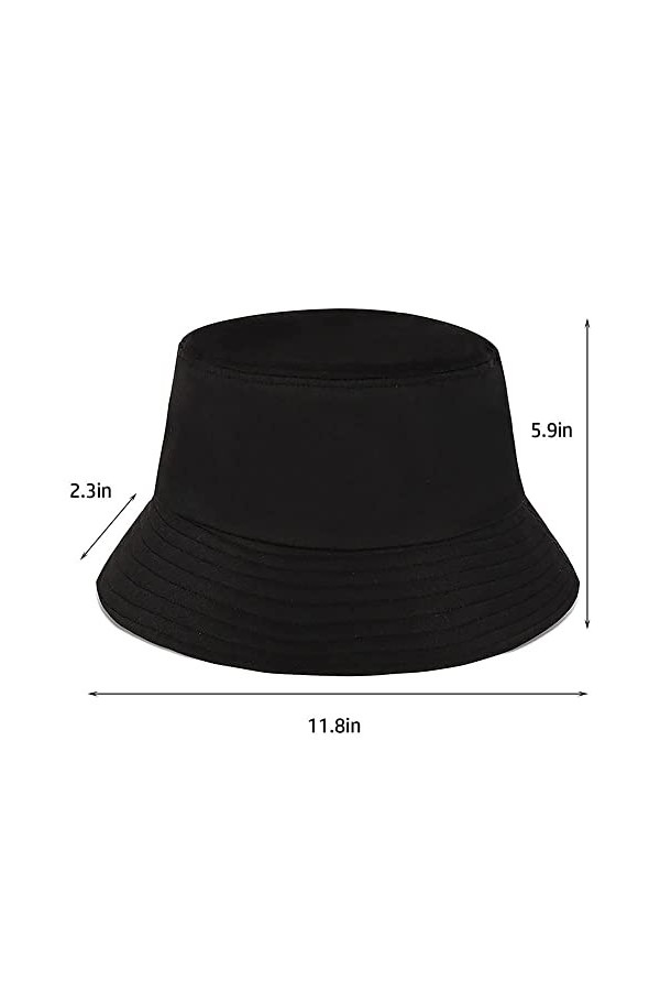 LINVSHI SHOP Chapeau de Seau,Chapeau Pêche Casquette de Coton Unisexe,Chapeau de Godet Pliable Adapté aux Voyages de Pêche en