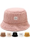 DURINM Bob Chapeau de Pêcheur en Peluche Femme Chapeau Hiver Chaud Chapeaux de Seau en Fausse Fourrure Hiver Bob Chapeau Femm