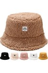 DURINM Bob Chapeau de Pêcheur en Peluche Femme Chapeau Hiver Chaud Chapeaux de Seau en Fausse Fourrure Hiver Bob Chapeau Femm