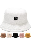 DURINM Bob Chapeau de Pêcheur en Peluche Femme Chapeau Hiver Chaud Chapeaux de Seau en Fausse Fourrure Hiver Bob Chapeau Femm