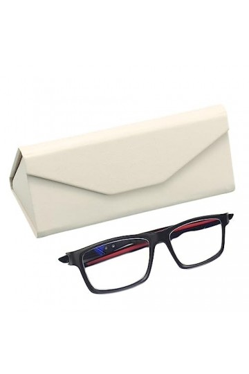 KRAISS étui à lunettes pliable,Étui à lunettes à coque rigien PU - Étui à lunettes en PU, étui à lunettes en vache imitation 