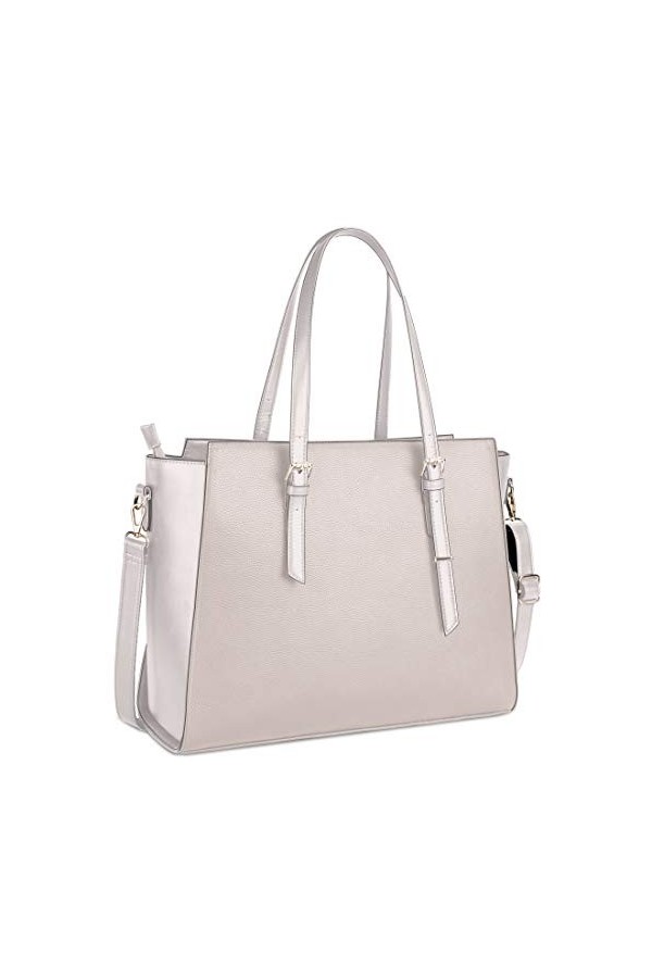 NEWHEY Sac Cabas Femmes Grand PU Cuir Sac de Cours Sac Ordinateur Portable Sac a Main pour Les Cours Lycee 15.6 Pouces, Noir,